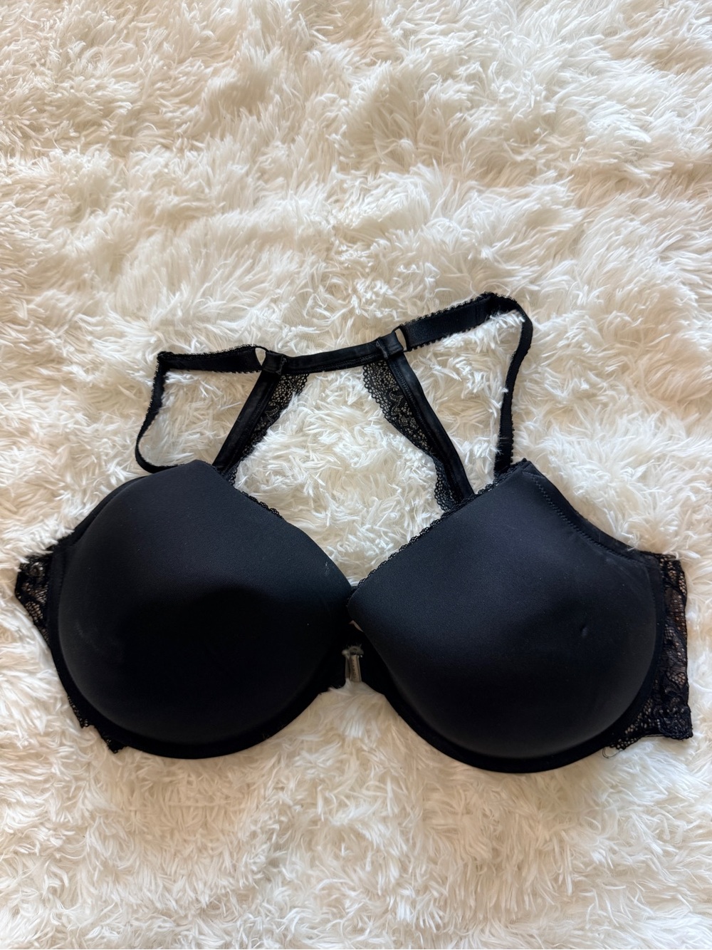 torrid Black Lace Racerback Push-Up Bra 48D